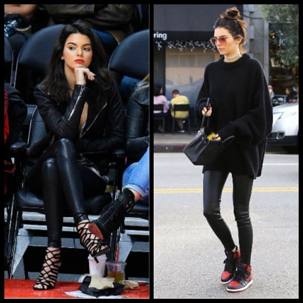 Kendall + Kylie Black Faux Leather Leggings M — image 3 of 8